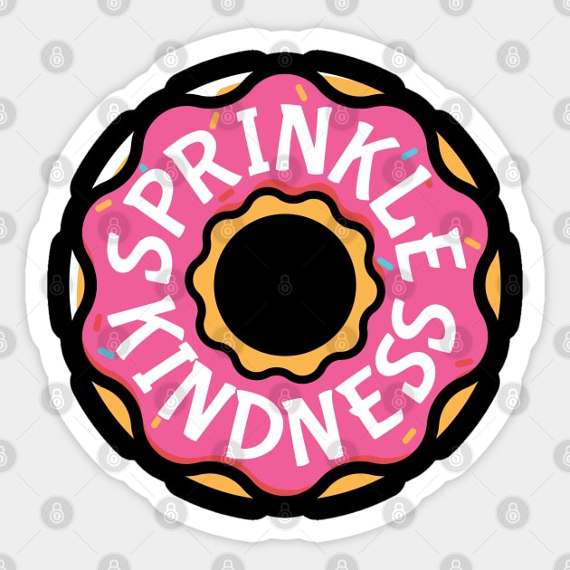 Sprinkle Kindness Strawberry Donut Sticker by The WYLD Tribe